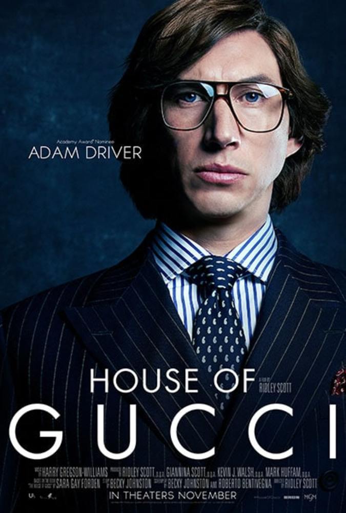 آدام درایور در پوستر فیلم «خانه گوچی» (House of Gucci)